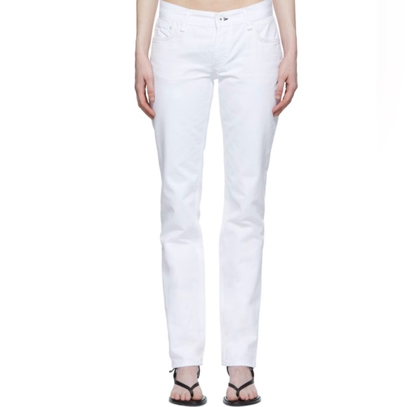 rag & bone Denim - Rag and Bone White Piper Low Rise Straight Jeans NWT